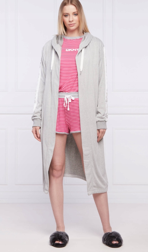 Hugo Boss Šedý Župan S Kapucí A Zavazováním Ke Kolenům Jako Dárek L Tza