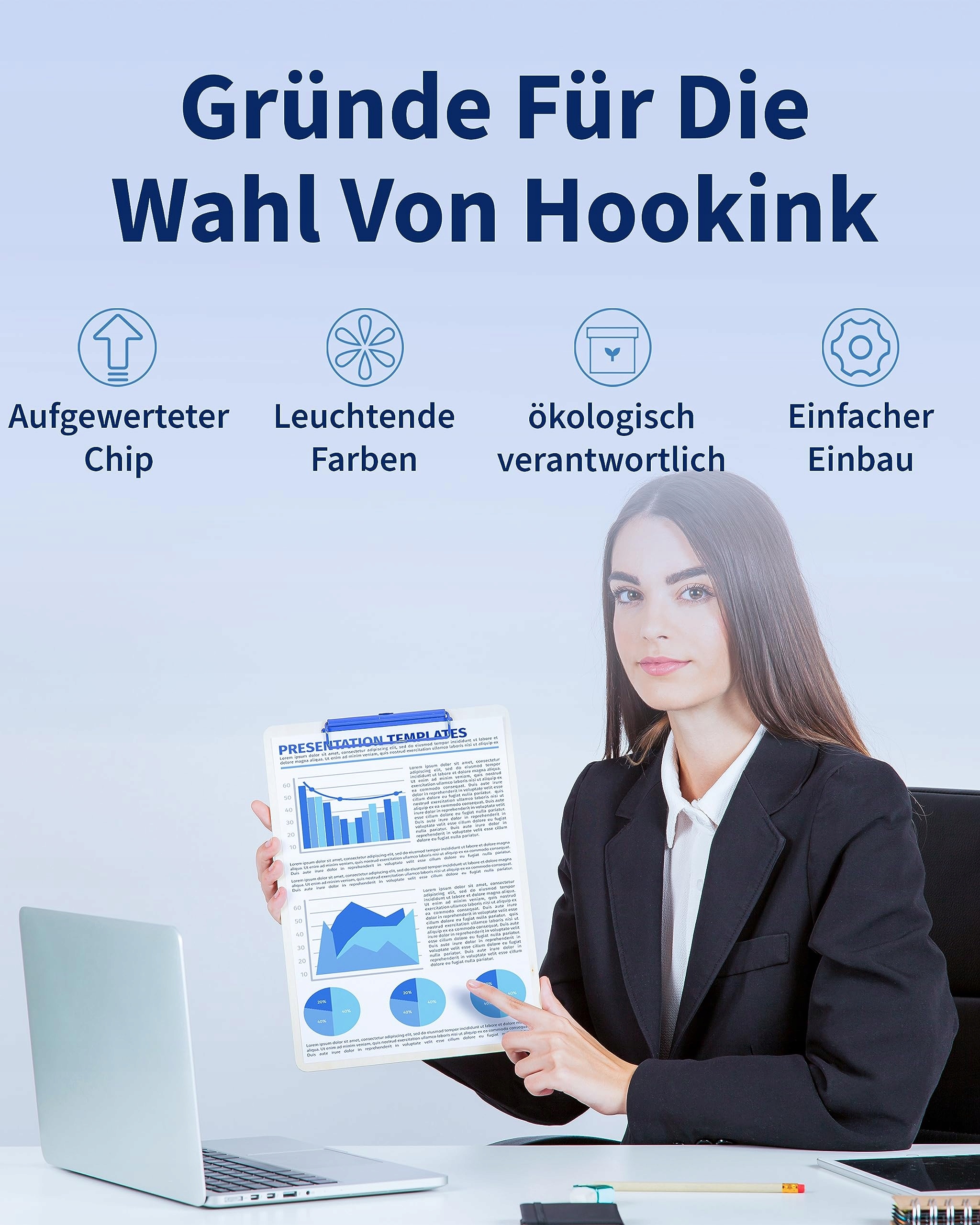 HOOKINK Zestaw 8 Tuszy 503XL Kompatybilne z Epson XP-5200 WF-2960 — miniatura 5