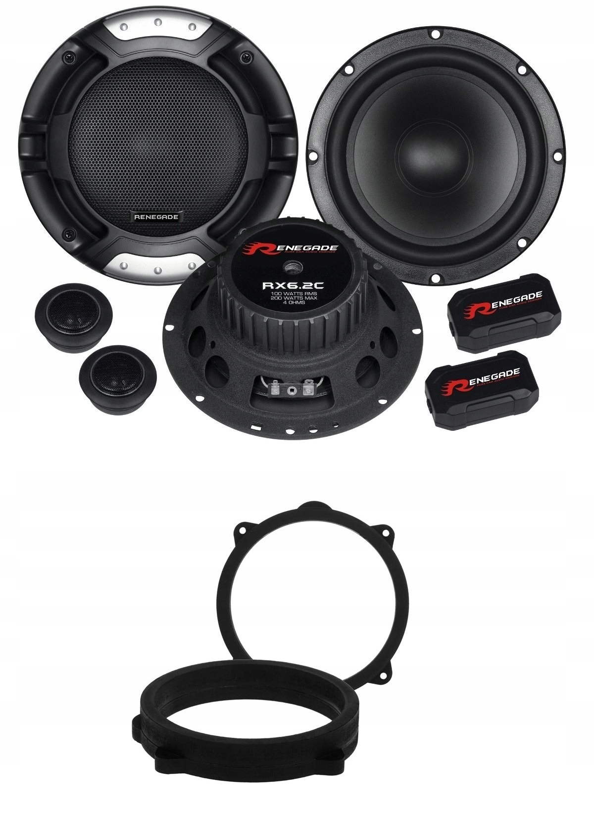 Automobilové reproduktory 165 mm Renegade RX6.2C Alfa Romeo 147 159 Vzdialenosť