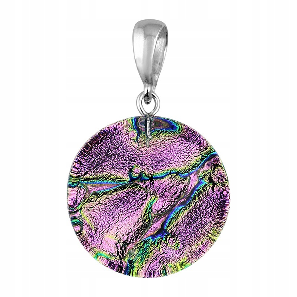 Dámský růžový přívěsek Harf sklo murano