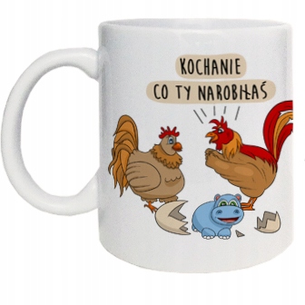 Zabawny kubek kury kurczaki upominek prezent