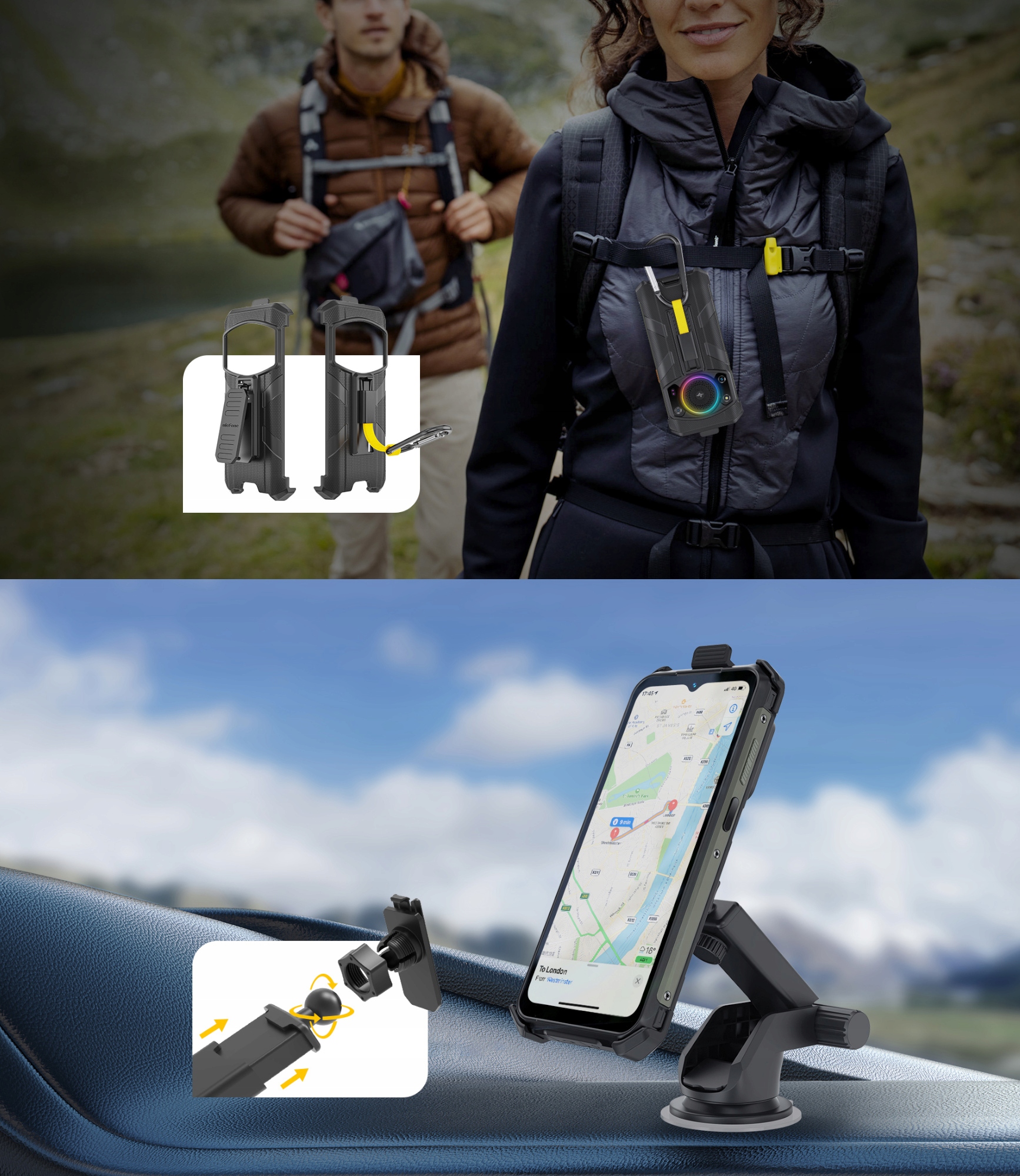 ULEFONE ARMOR 21 PANCERNY SMARTFON 8/256GB 4G 9600mAh ENDOSKOP EC02 ETUI Stan opakowania oryginalne