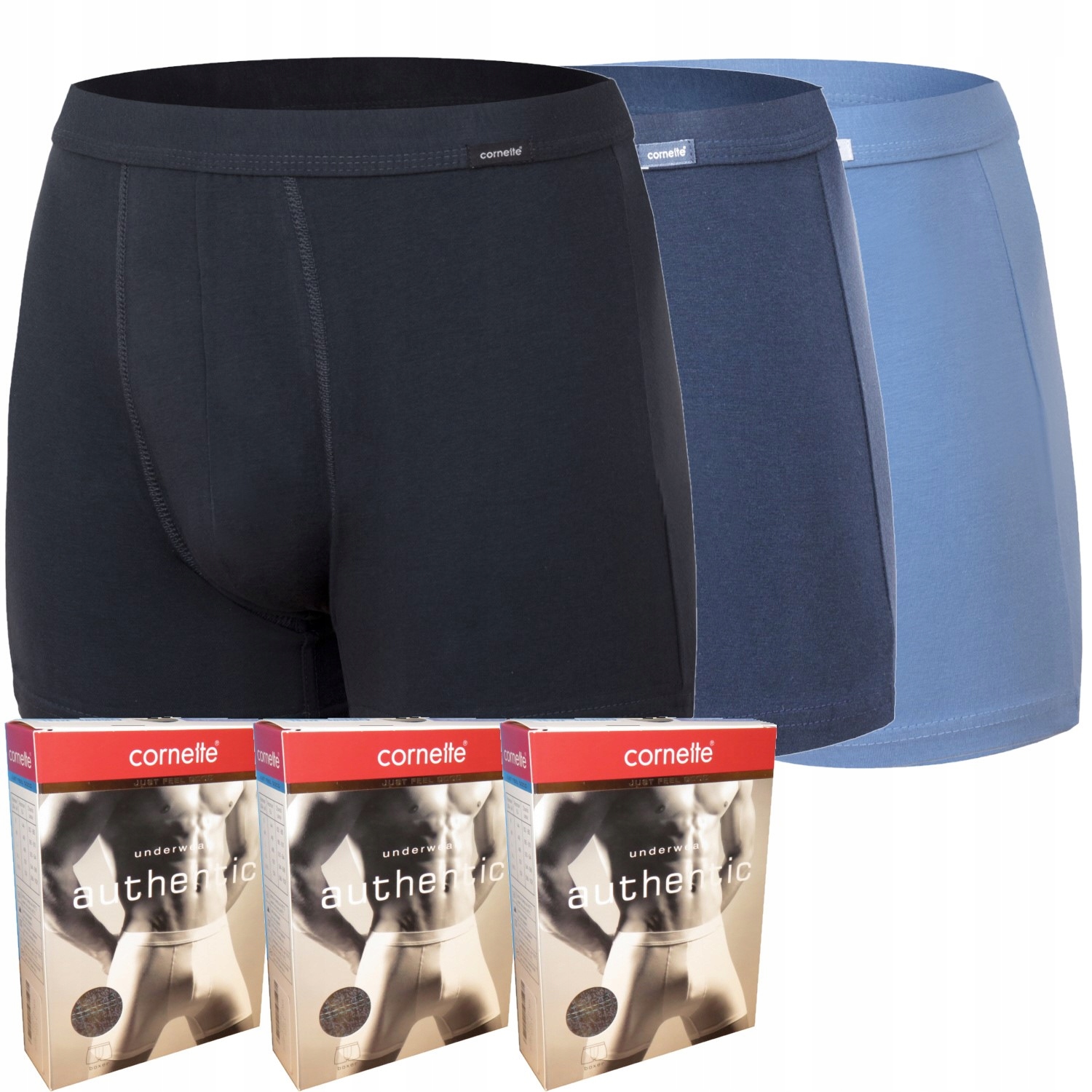 Cornette šortky Authentic 220 Perfect, 3 kusy (3-pack)
