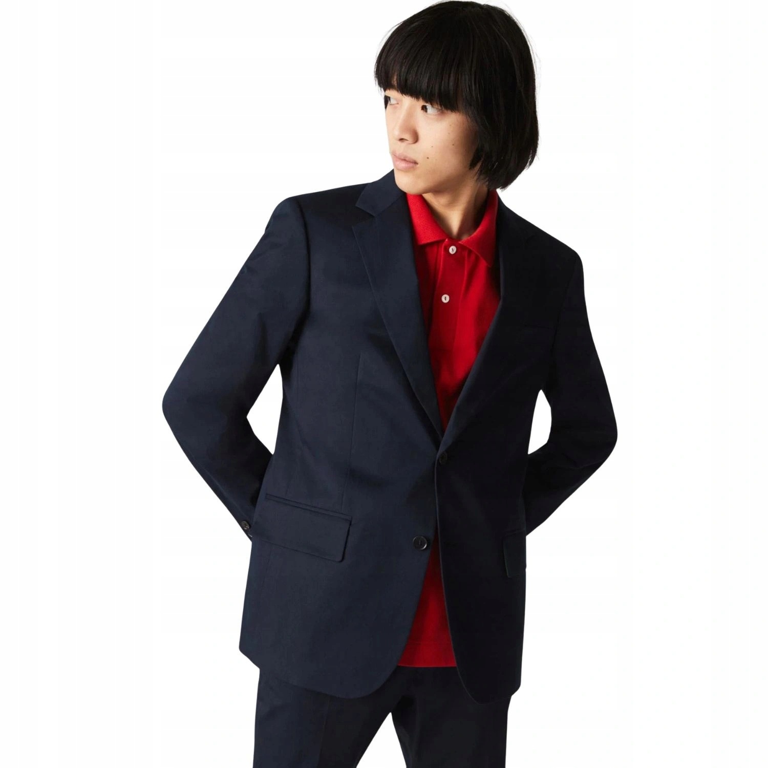 Sako sako Lacoste Regular Fit tmavě modré obchodní elegantní vel.