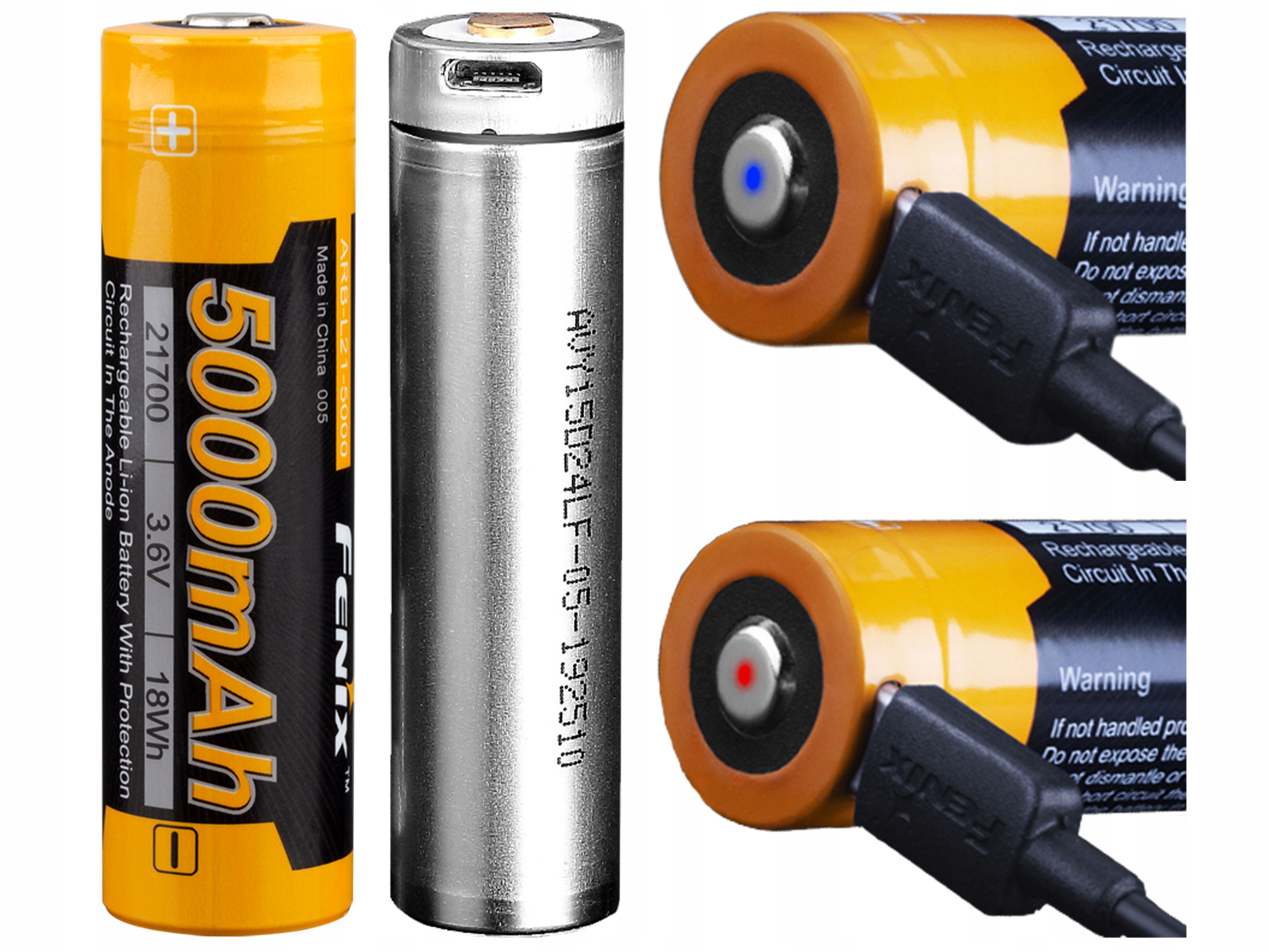 

Akumulator Fenix Usb ARB-L21U 21700 5000 mAh 3,6 V