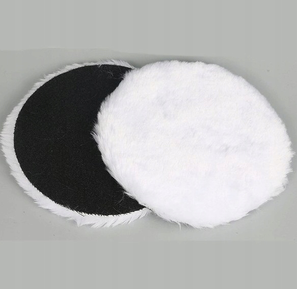 Futerko polerskie 125mm białe pluszowe gąbka polerska