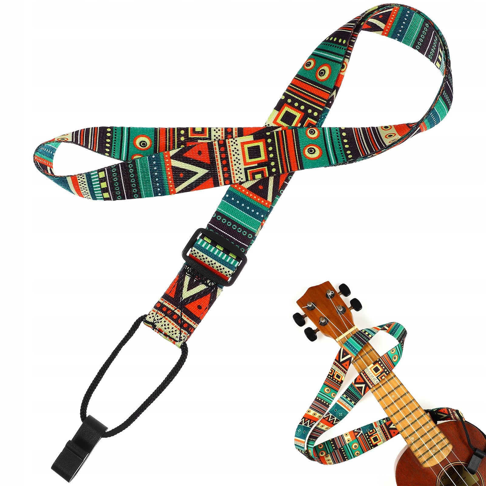 Regulowana szyja Ukulele Jockstrap