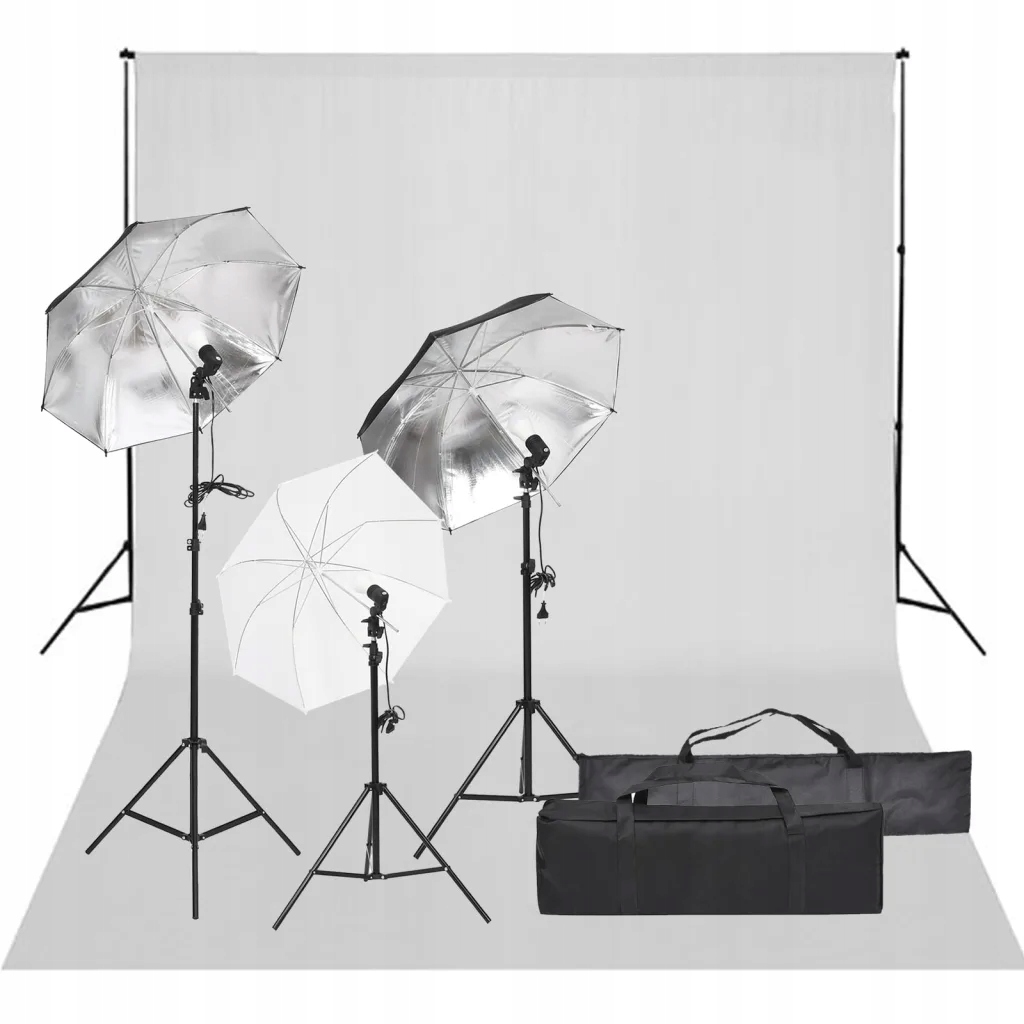 VidaXL Fotograficzny zestaw studyjny z lampami i