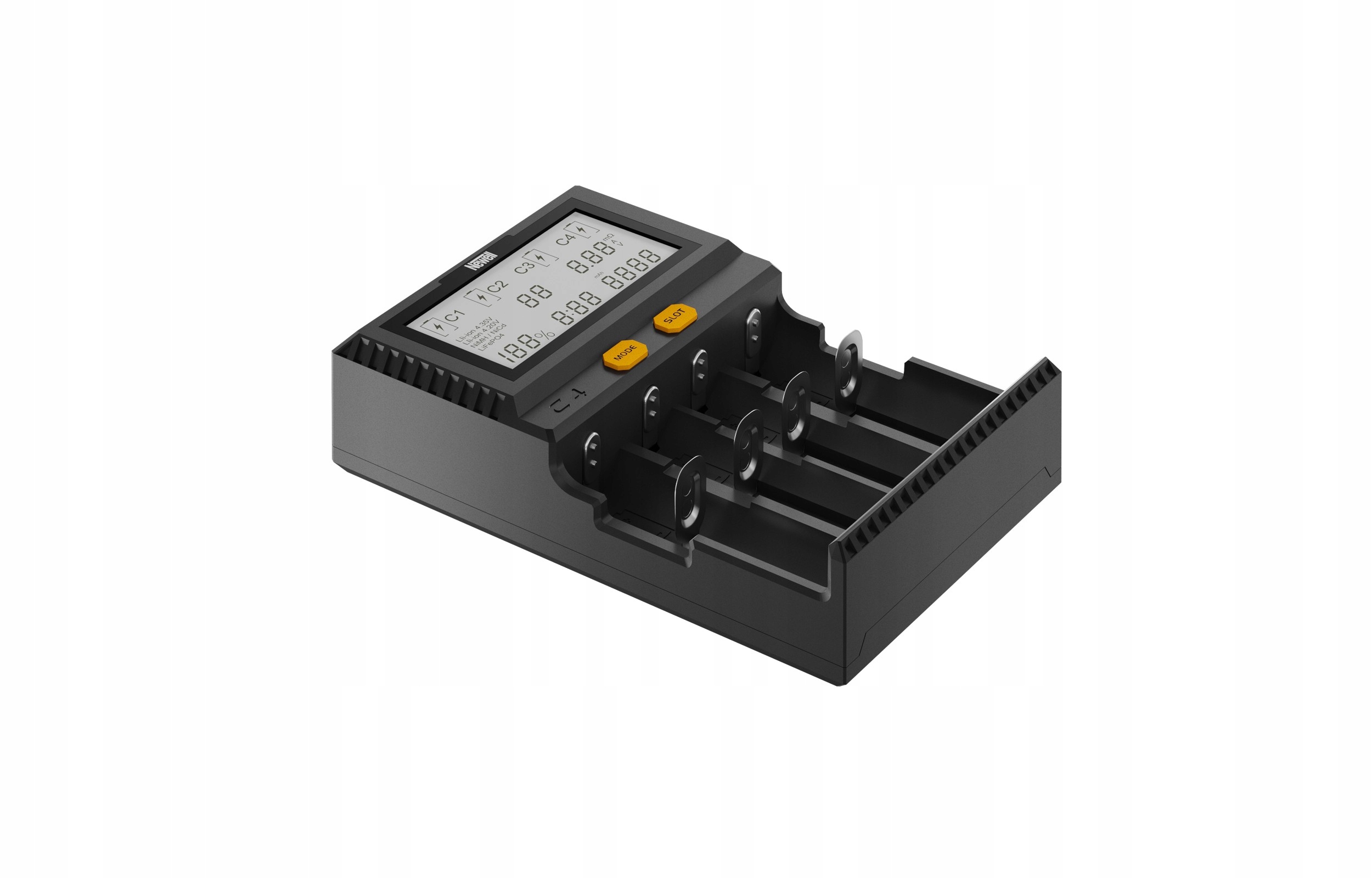 Inteligentna ładowarka do akumulatorów 18650 AA AAA NiMH Li-Ion Newell C4 Kolor czarny