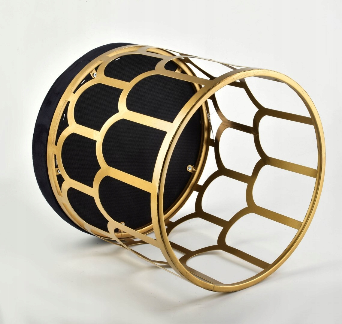 Stołek Czarny H38*36cm Lumarko! Materiał obicia welwet