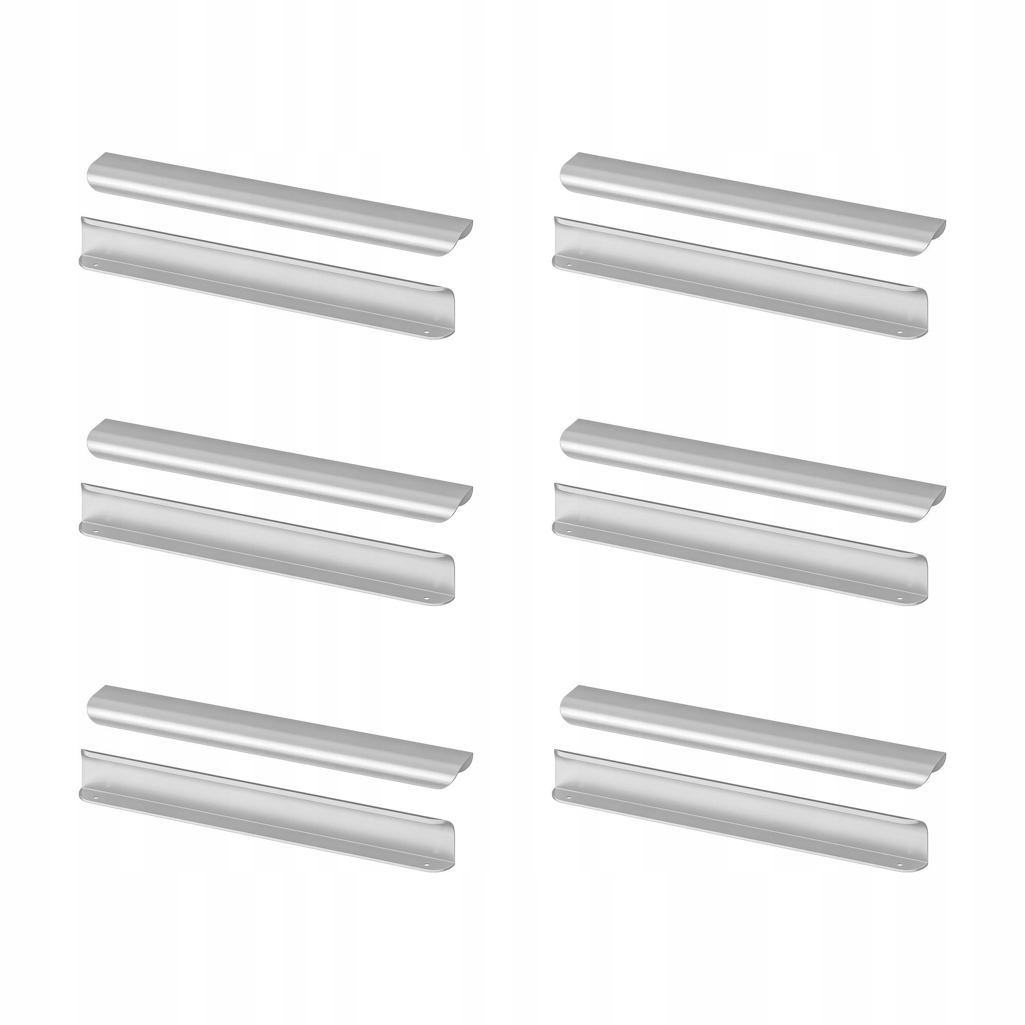 6 ks Ocelový držák 320 mm minimalistický Billsbro