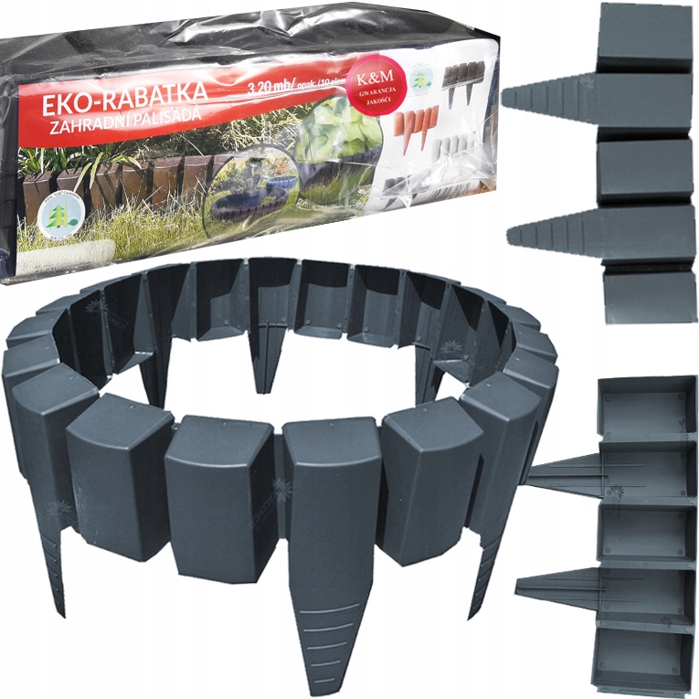 

Palisada Eko Grafit 3,2m Płotek Obrzeże Ogrodowe