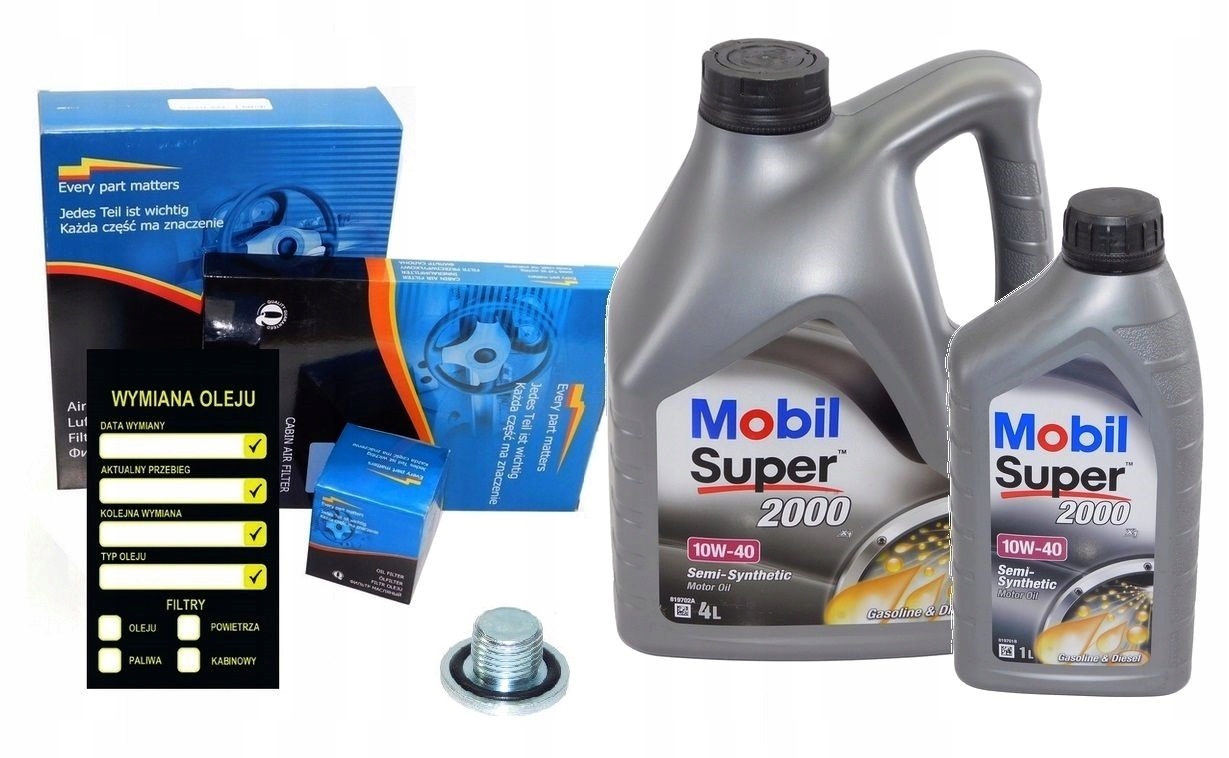 

Filtry Mobil 10w40 5L Opel Zafira B 1.6 105KM