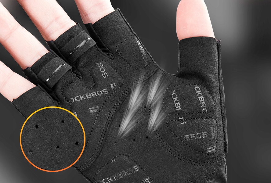 Rękawiczki na Rower MTB kolarstwo oddychające antypoślizg ROCKBROS S196BK L Kolor czarny