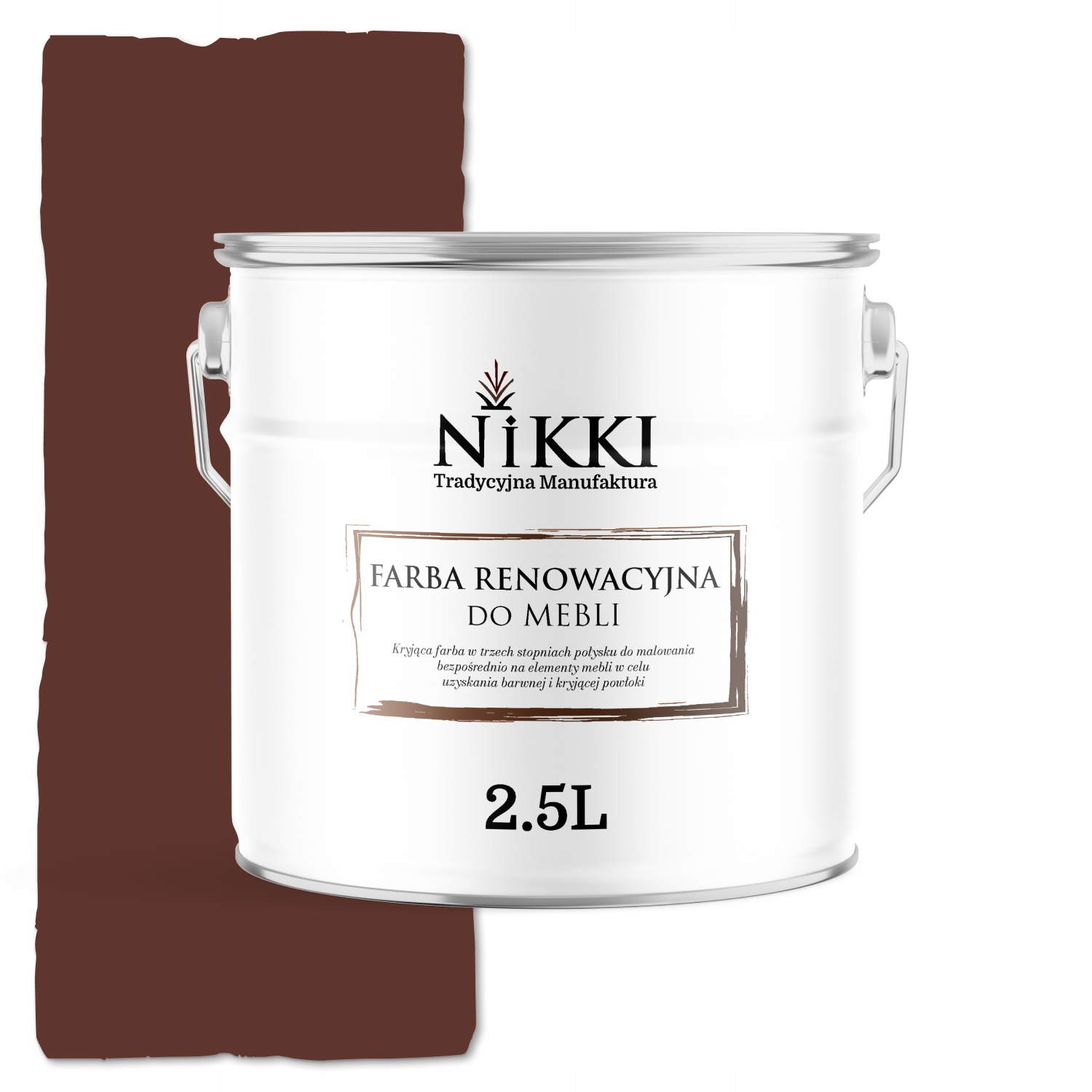 Farba Na Kuchynský Nábytok Na Prednej Strane Skriniek Hnedá Červená RAL8012 Mat 2,5 L