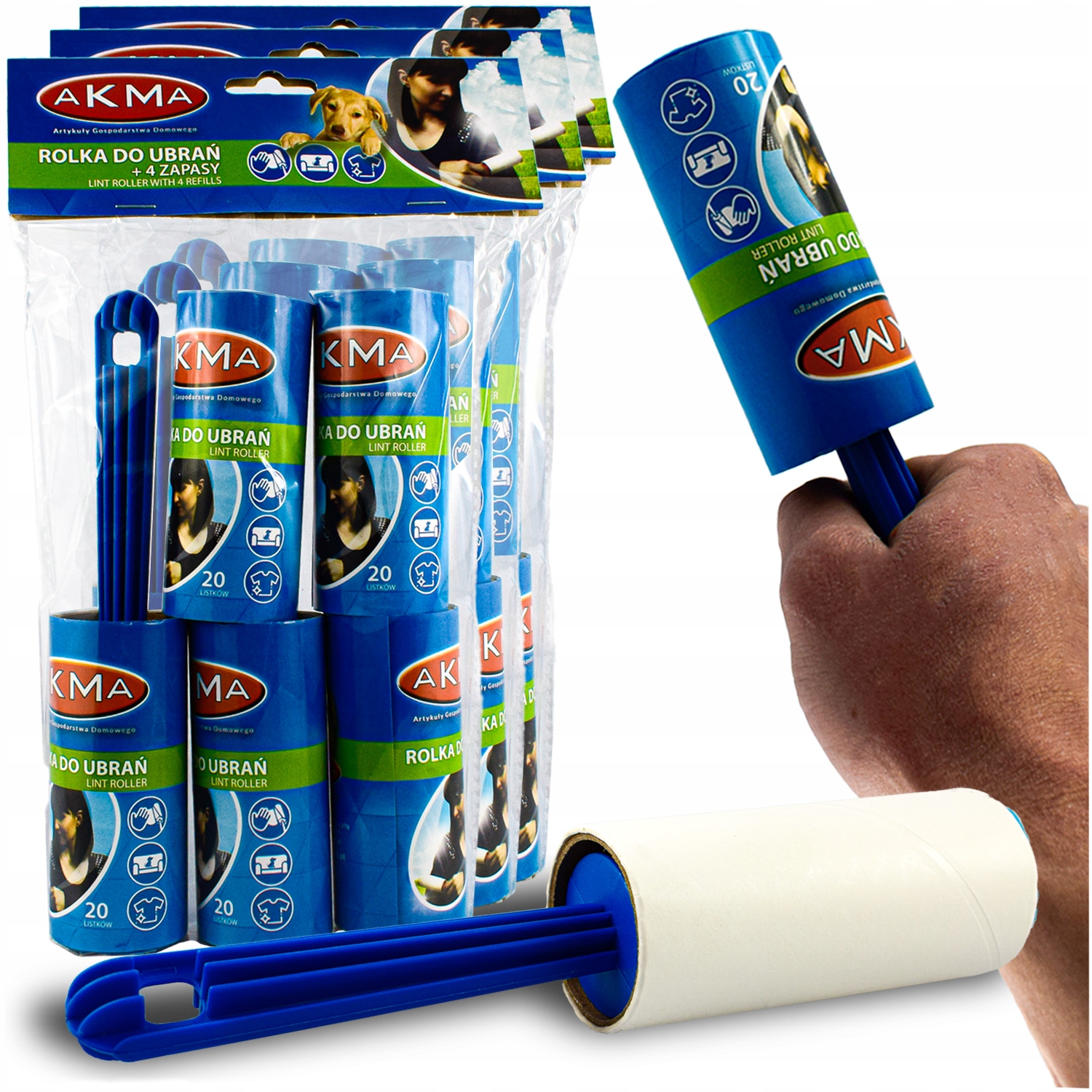 

Rolka do Czyszczenia Ubrań z Sierści Wałek 15 szt