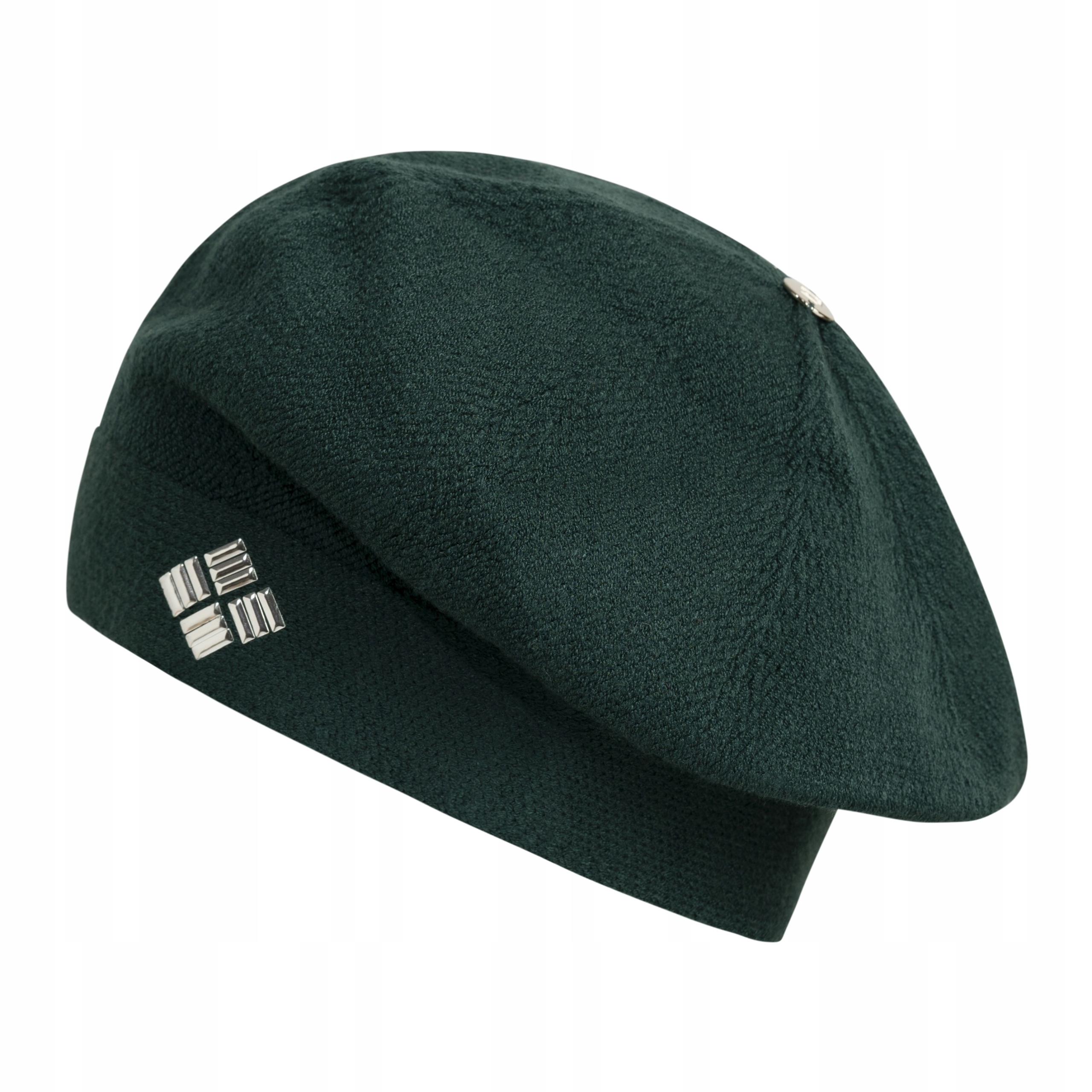 Dámský Zelený baret na stojáčku, lehká čepice, jaro, podzim, zima, Loman Estero