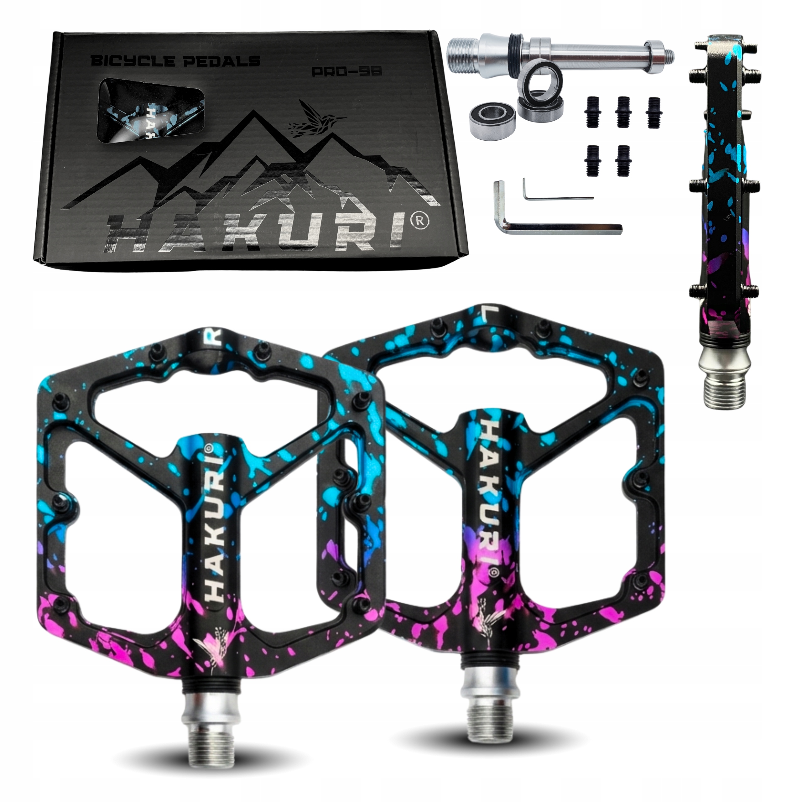 Pedały Rowerowe Platformowe Aluminiowe Mtb Enduro Dh Wytrzymałe Lekkie Piny