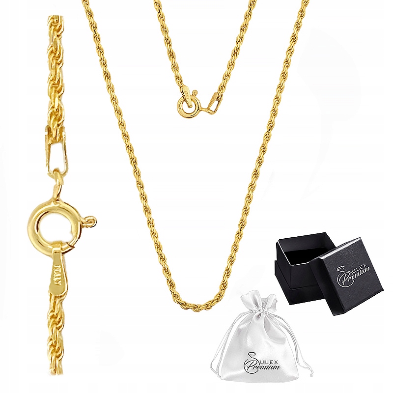 Řetízek stříbro pr 925 Elegantní propletení Zlatá Corda pro ni 45 cm x 2 mm