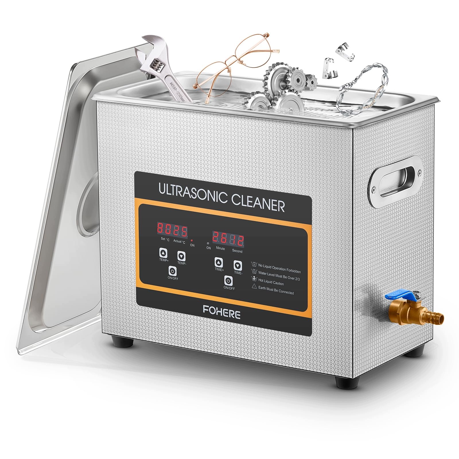 Ultrazvuková čistička 6,5 l 180 W s ohrevom 200 W Fohere