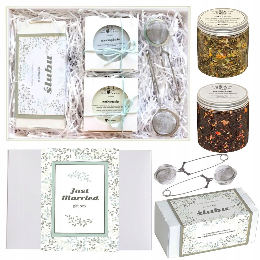 Duży zestaw box premium upominek dla Pary Młodej na ślub wesele
