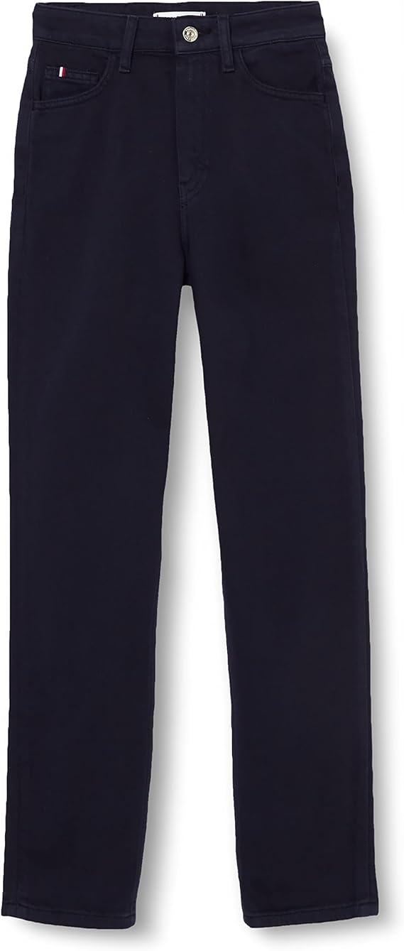 Tommy Hilfiger Tmavě Modré Džíny Úzké Nohavice Vysoký Stav Bavlna 28X32 6FA