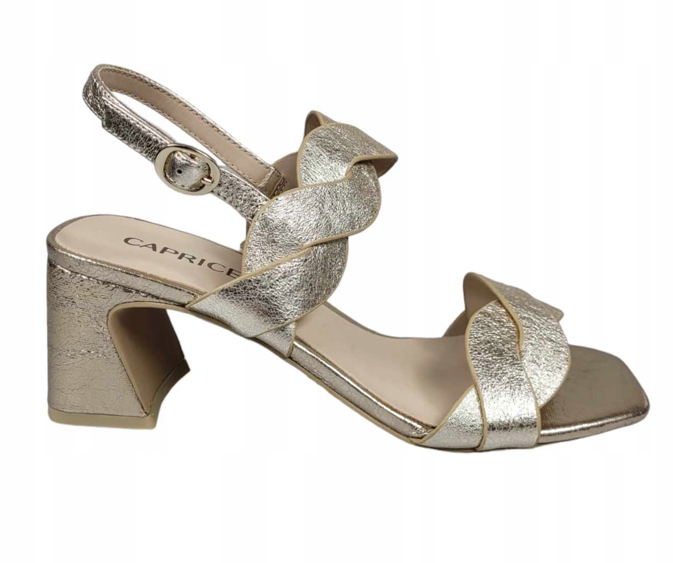 Caprice Elegantní Sandály 9-28317-42 Zlaté r37