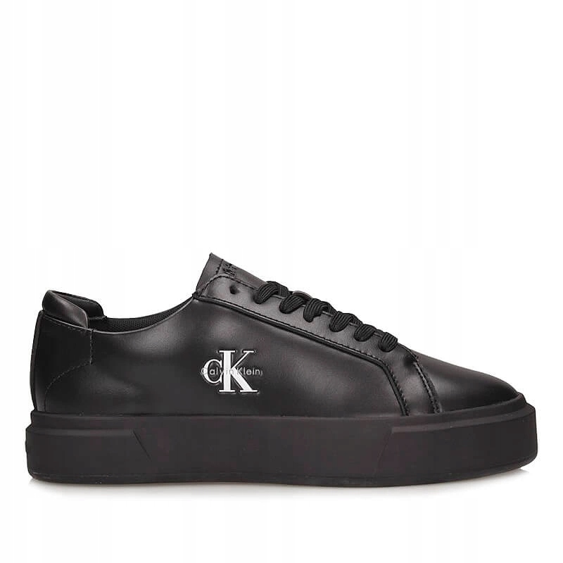 Černé tenisky Calvin Klein YW0YW019450GJ Basket Lace Up Lth ML