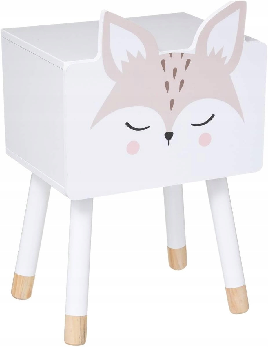 Dřevěná noční stolek Atmosphera s motivem lišky