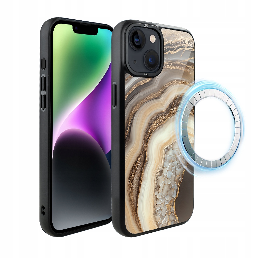 Pouzdro pro iPhone 14 Ibizu DropGuard Matt s MagSafe, Medový achát