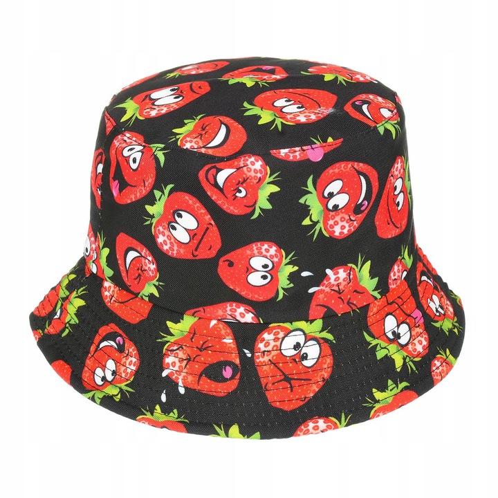 

Kapelusz Bucket Hat Dwustronna Truskawka