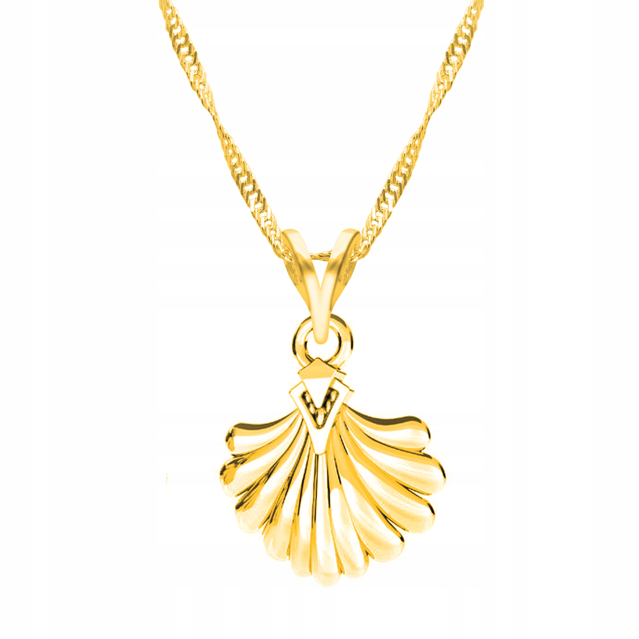 Řetízek zlatý náhrdelník 925 Mušle Moře