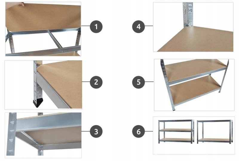 Regał magazynowy Malatec 220x100x45 Szerokość mebla 90 cm