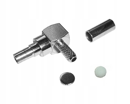 Złącze typu CRC9 kątowe na kabel RG174