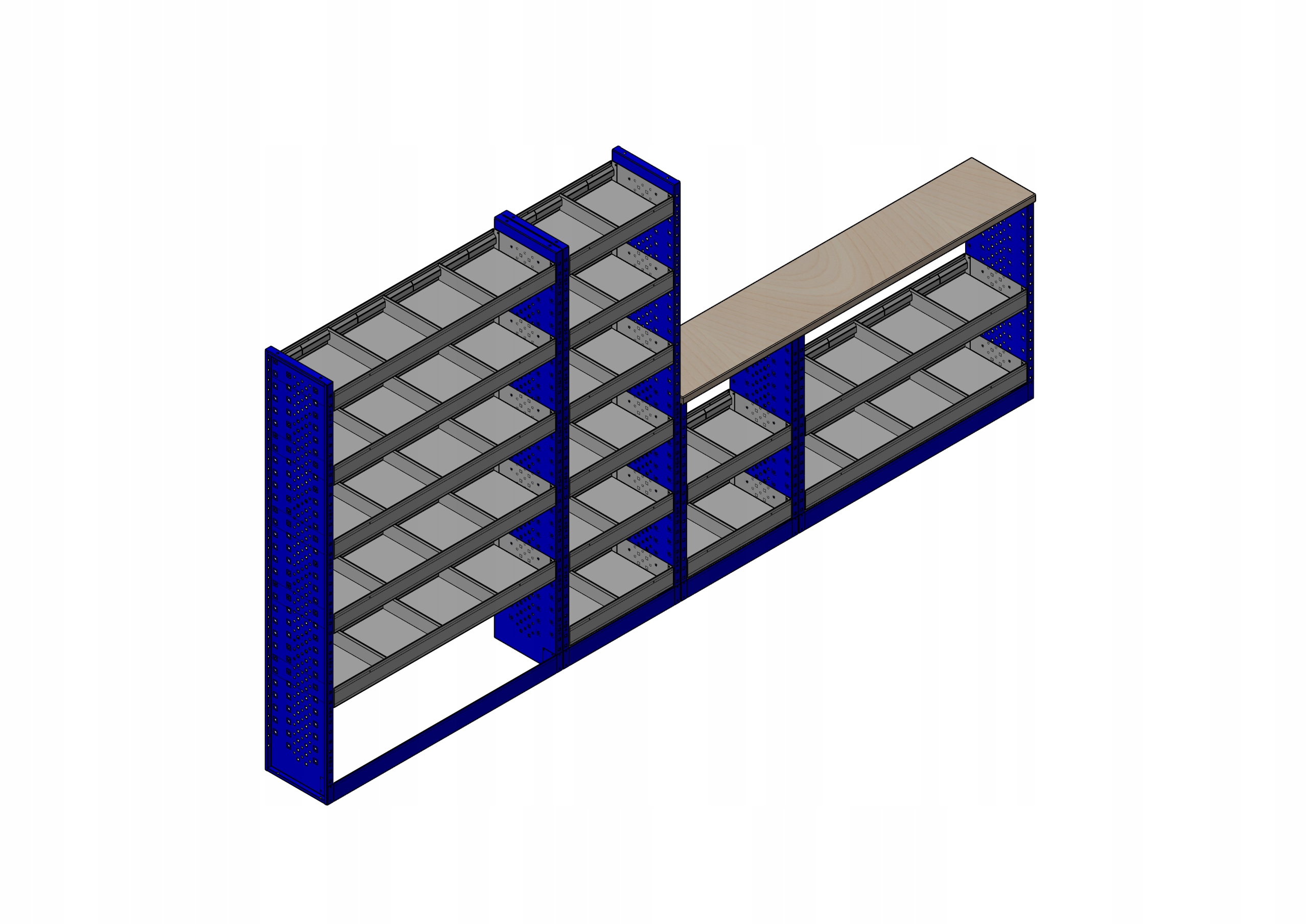 УСТАНОВКА 2 КНИЖНЫЙ ШКАФ 170X160X29 СТОЛ 165X80X29
