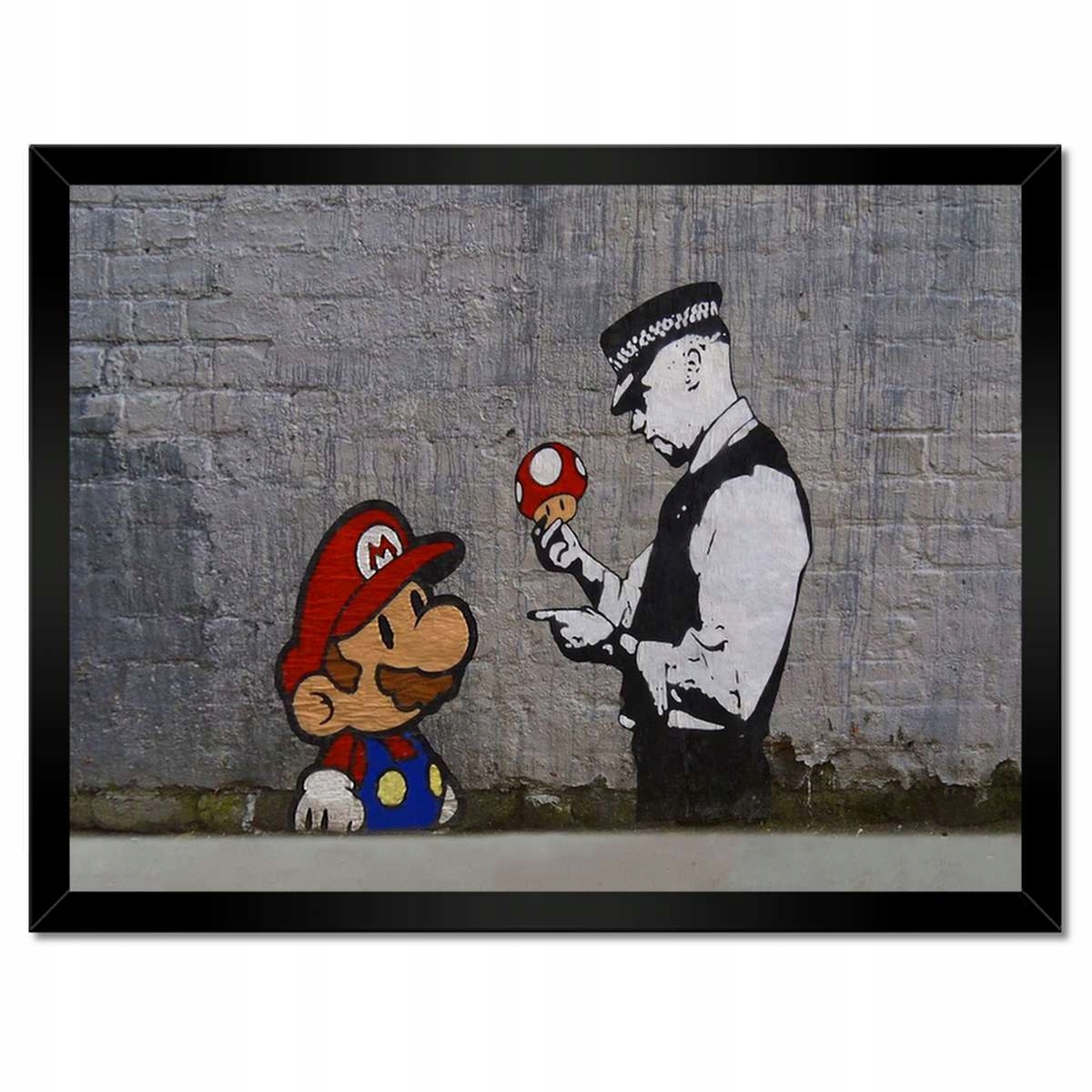 Plakáty v rámu 40x30 Banksy Houbař Policie