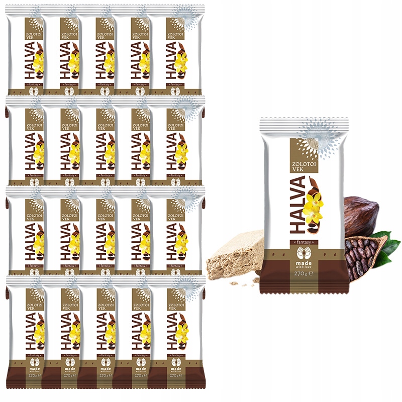 Levně Chalva s Kakaem Złoty Wiek "Fantazie" Sada 20 kostek po 270 g