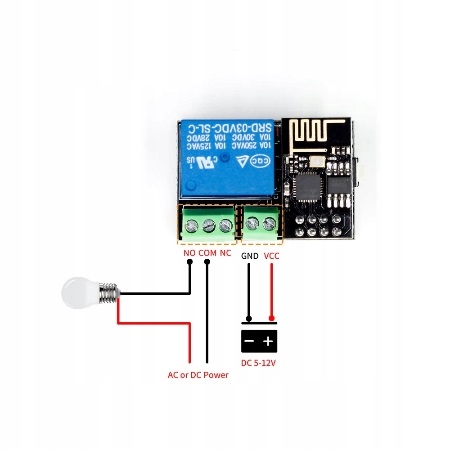

Moduł Przekaźnika Sterownie Wifi ESP8266 ESP-01 5V