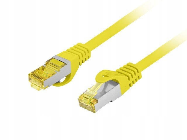 Lanberg Patchcord kat.6a S/ftp Lszh Cu 1m żółty fluke