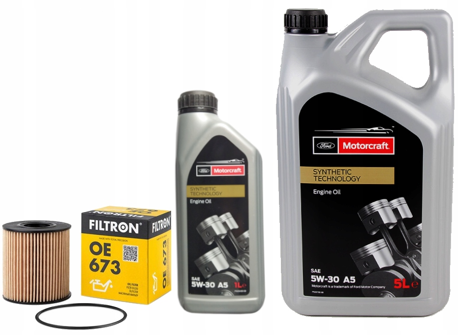 Olej Ford Motorcraft Engine Oil 5W-30 A5 (5+1) 6L 5W30 Olejový filtr OE673