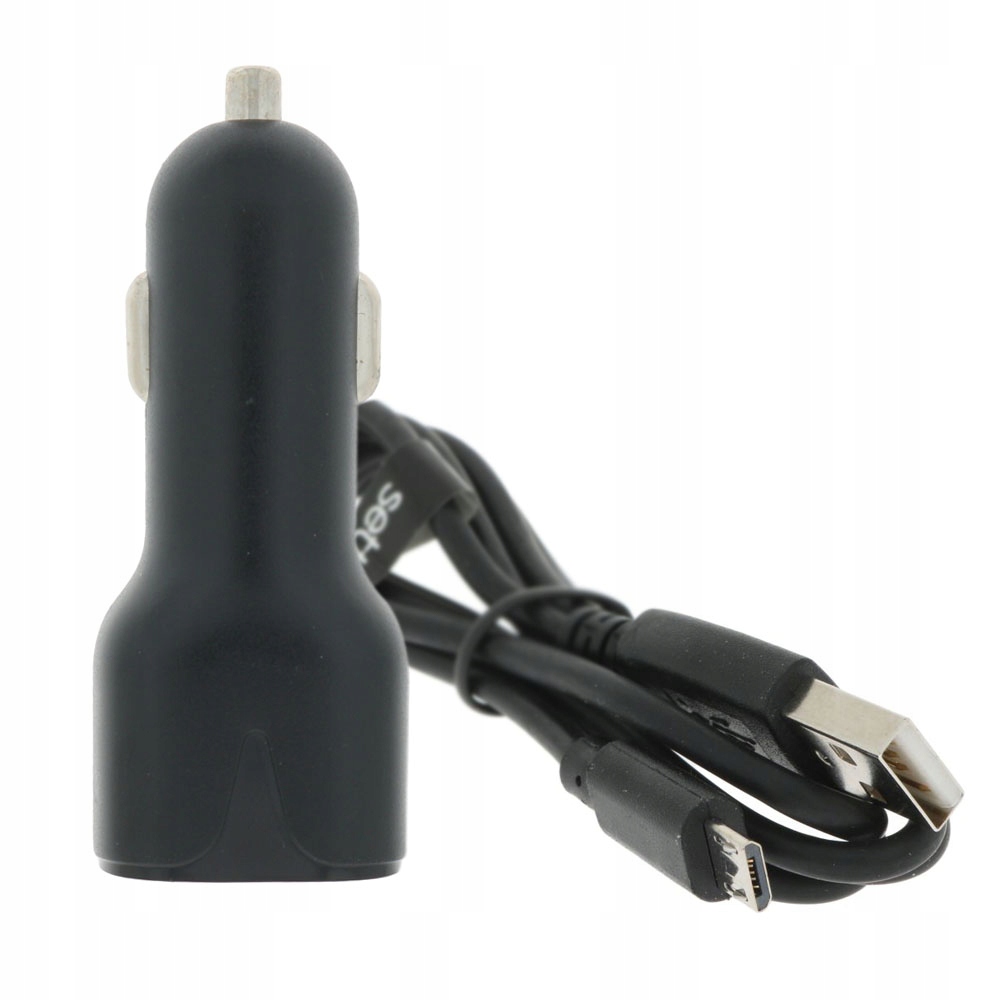 

Ładowarka samochodowa 1xUSB z kablem microUSB