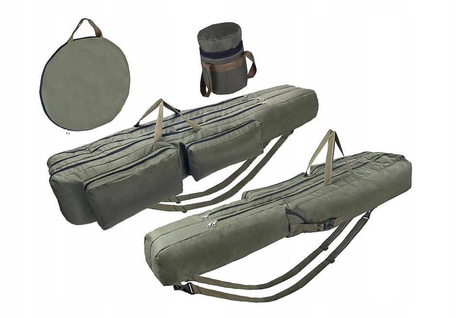 Pokrowiec torba na wędki 3 komory 140cm gratisy