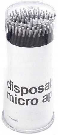 

mikroszczoteczki aplikatory czarne 100 sztuk