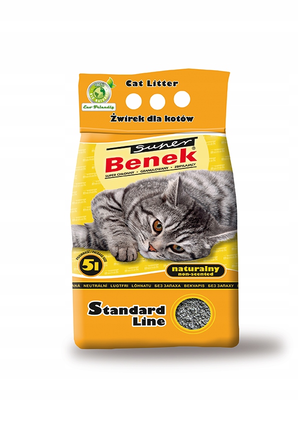 Levně Bentonitové stelivo Benek Standard Line přírodní 25 l