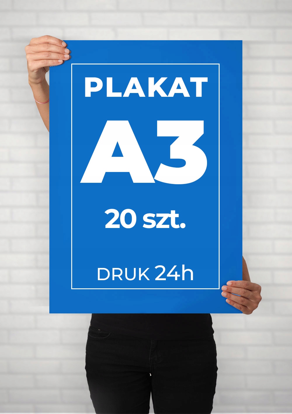 PLAKATY "A3" - 100 szt wydruk plakat pełen kolor 135g - druk 24h