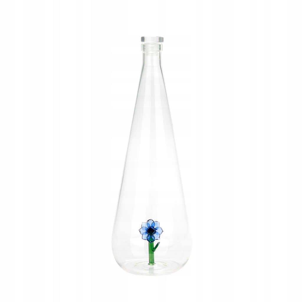 Skleněná láhev Botanical Anemone 1,0 l modrá