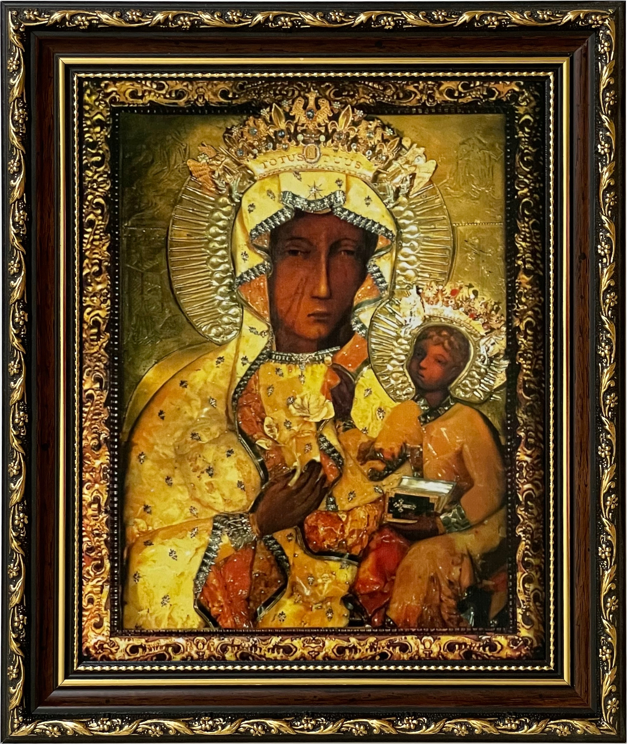 

Obraz 31x26 Matka Boska Częstochowska Ozdobna Rama