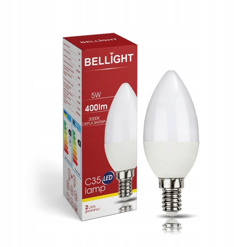 

Żarówka Led C35 230V 5w 3000k E14 400lm Świeczka