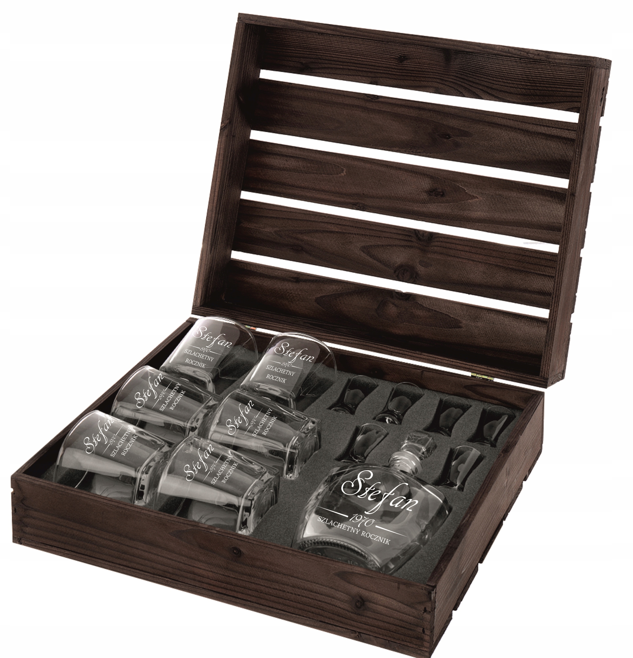 Karafa 6 Sklenic 6 Sklenic s gravírováním