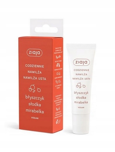 ZIAJA BŁYSZCZYK DO UST SŁODKA MIRABELKA 12ML